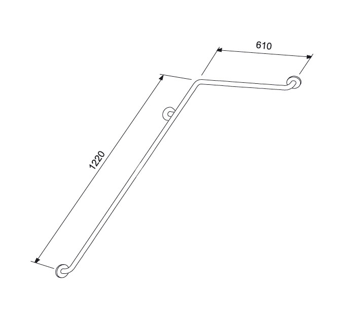 Agarradera de Acero Inoxidable para Pared