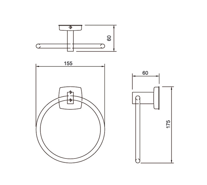 toallero Argolla De acero Inoxidable