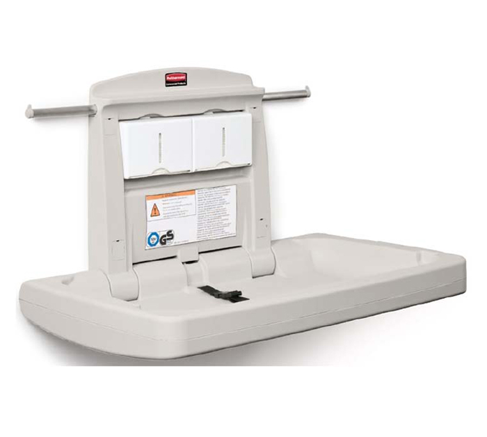 Cambiador de bebé horizontal marca rubbermaid