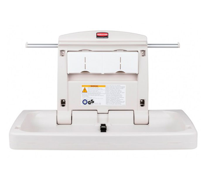 Cambiador de bebé horizontal marca rubbermaid