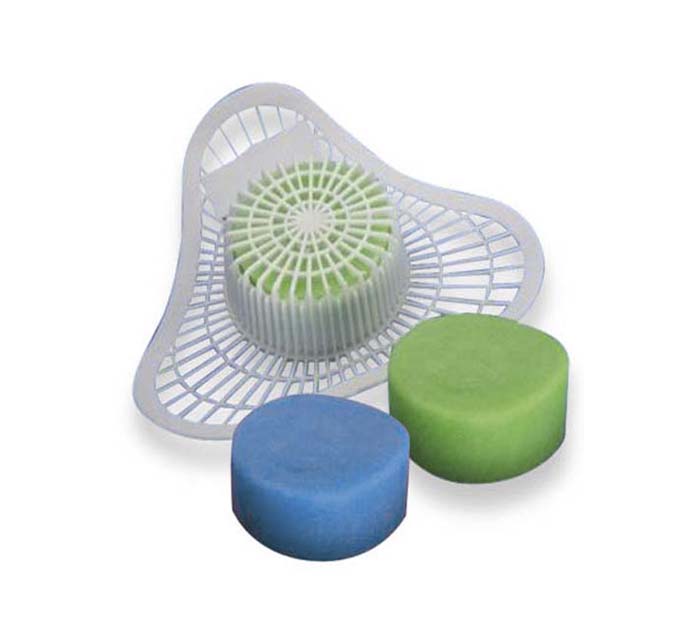 Canastilla de Urinario con Pastilla Azul