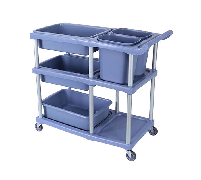 Carro de Servicio Gris para Hoteles