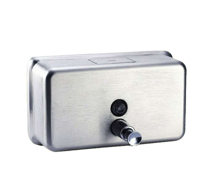 Dispensador de jabón líquido horizontal de acero