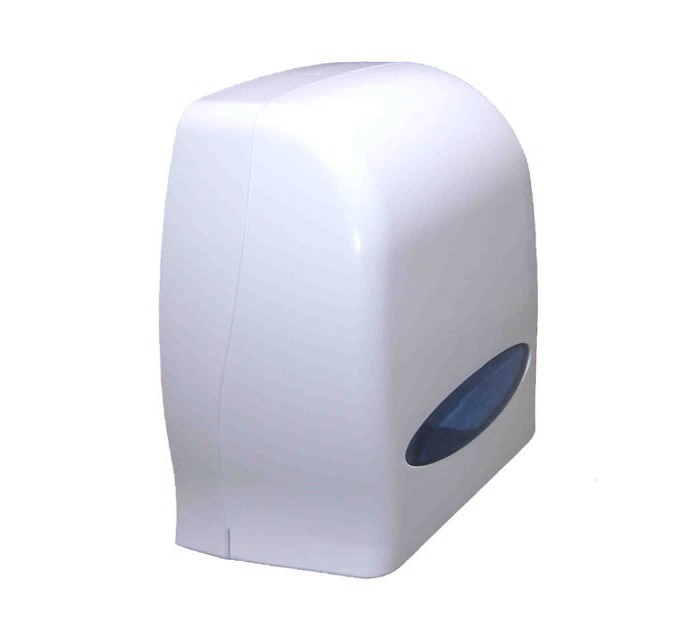 Dispensador de papel higiénico jumbo blanco con visor