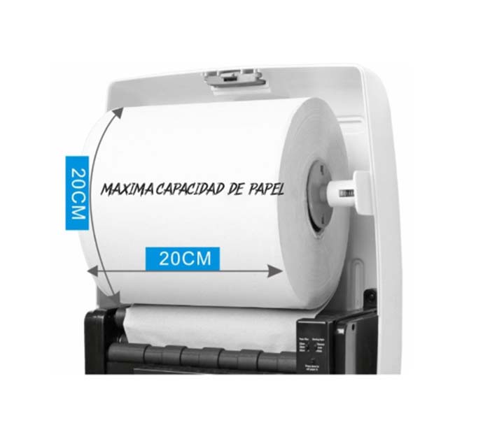 Dispensador de papel toalla con sensor de 200 metros