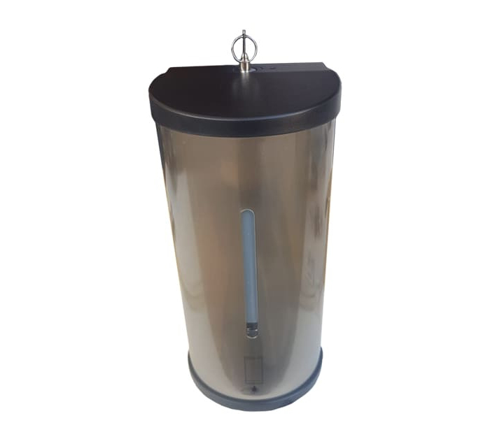 Dispensador automático de acero para alcohol gel