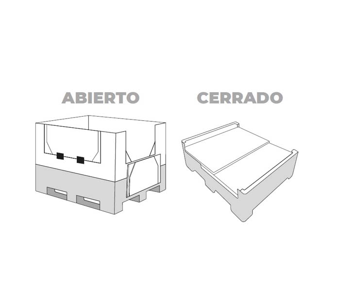 Pallet Caja Desarmable Gris