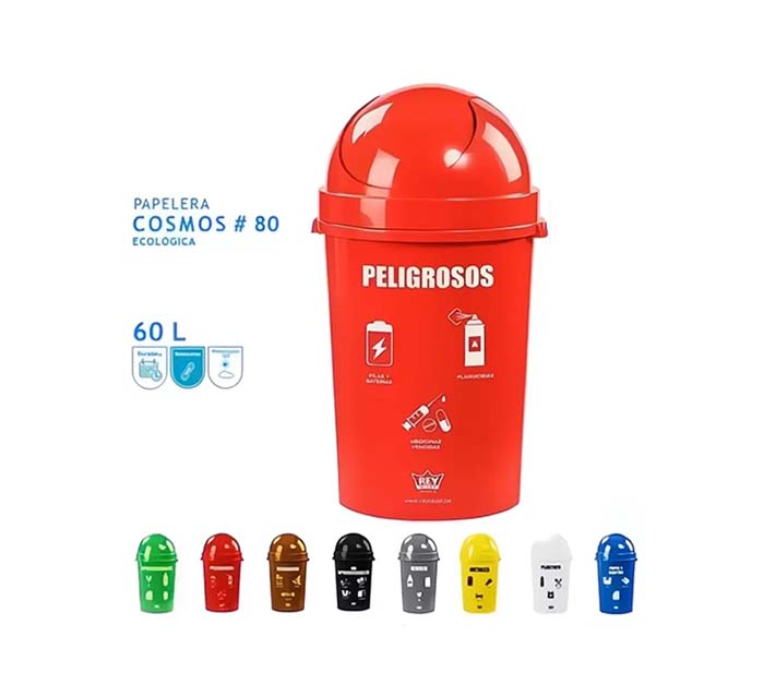 Papelera Cosmos # 80 con Logo Ecológico