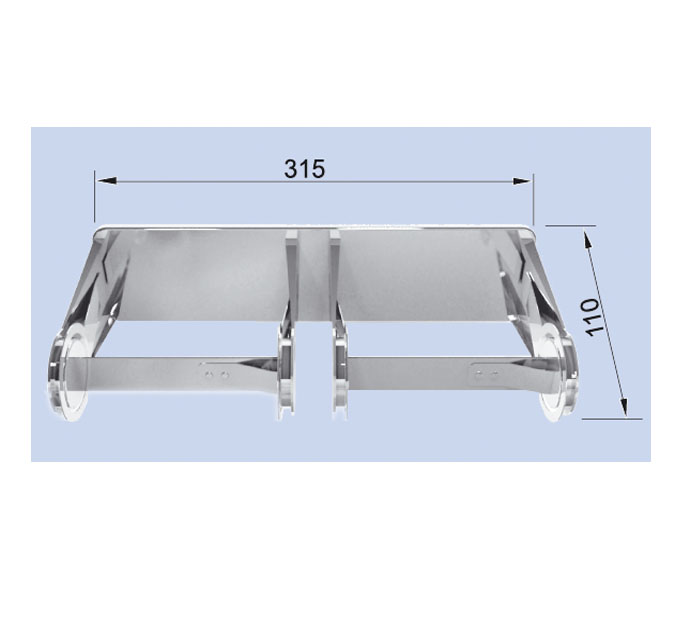Papelera de acero inoxidable doble sobreponer