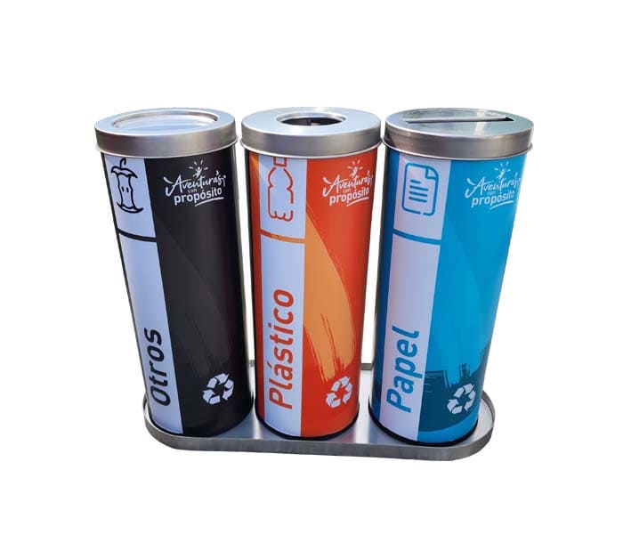 Punto Ecológico de Acero Inoxidable con Bandeja