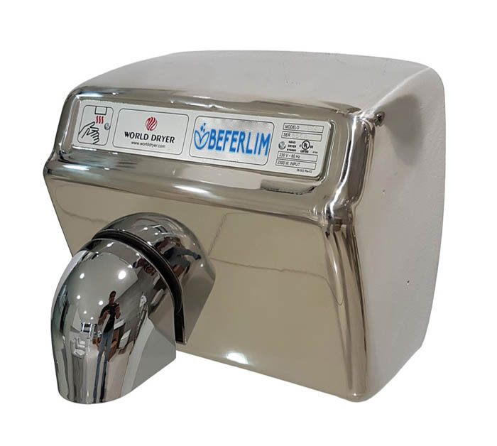 Secador de manos automático de acero world dryer
